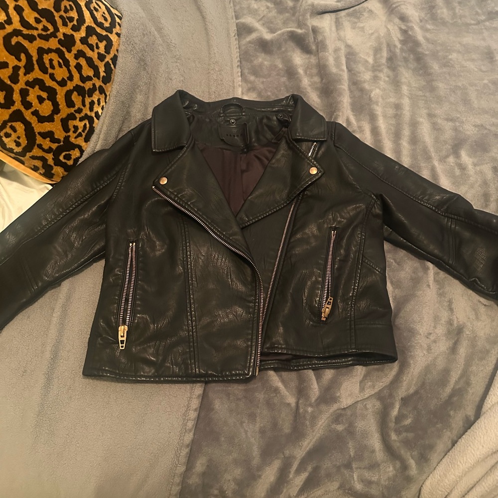 Women's Black Vegan Leather Jacket